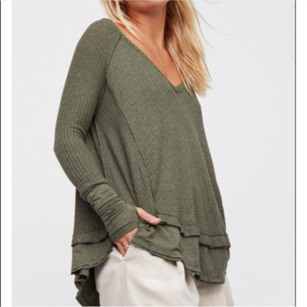 Free People Flowy Thermal Top